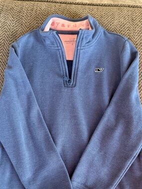 Vineyard Vines Kids Slate Blue Quarter-Zip Pullover